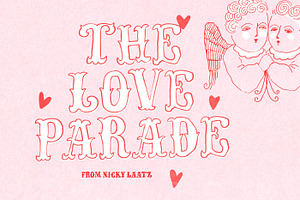 Love Parade Hand Drawn Vintage Fonts