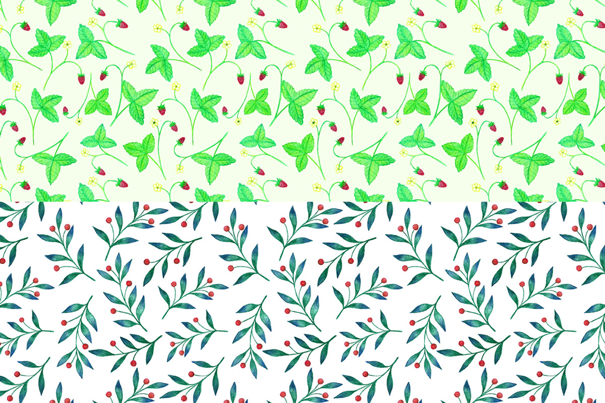 Lovely watercolor patterns preview 2