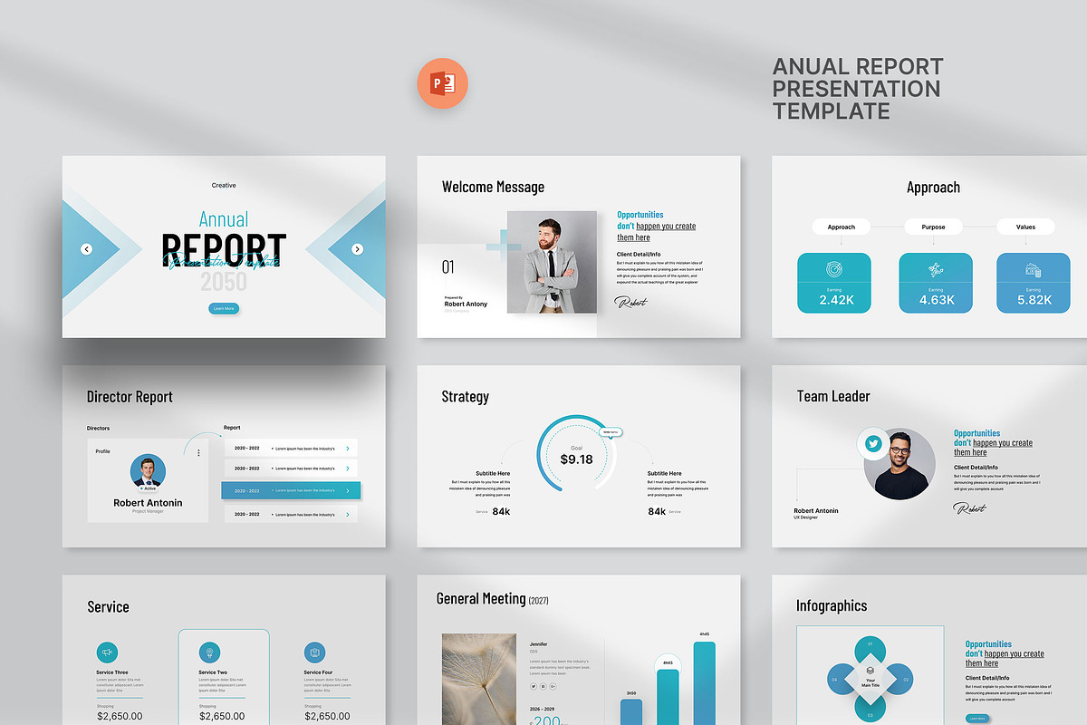 Annual Report Presentation, a Presentation Template by KreateTribe (Photo 6 of 6)