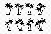 Palm trees silhouettes summer set., a Seasonal Illustration by kaisorn (Thumbnail 3 of 3)