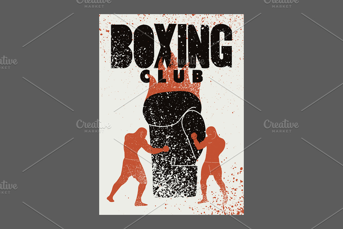 Fight Club grunge vector poster set., a Sport Illustration by PoPaShop (Photo 7 of 8)