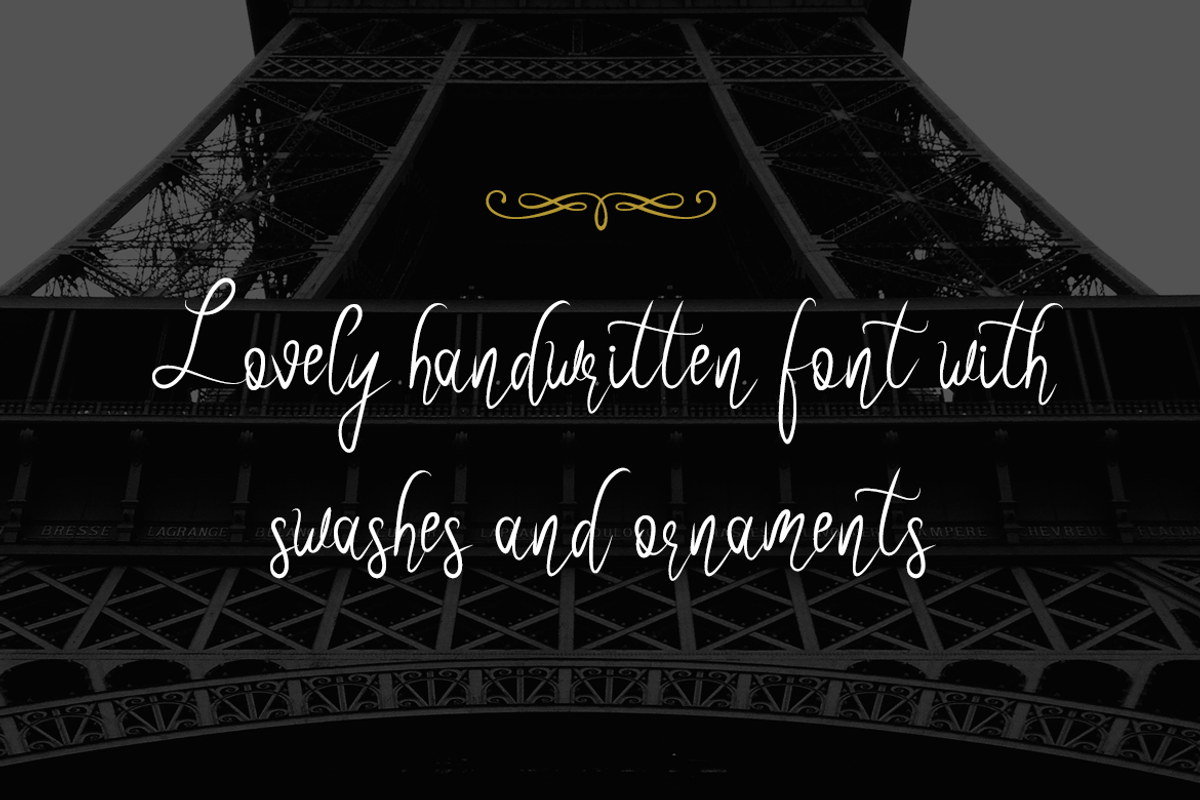 Roselind Font + Swashes & Ornaments preview 3