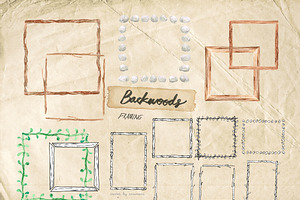 BACKWOODS frames - watercolor&vector