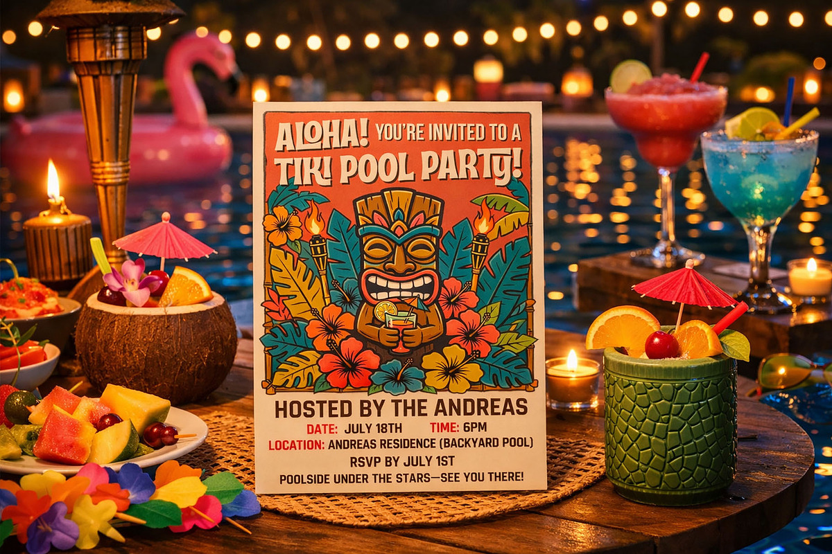 Summer Pool Party Invitation, an Invitation Template by Cyrah's Collection (Photo 2 of 3)