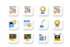 STEM 3D Icons