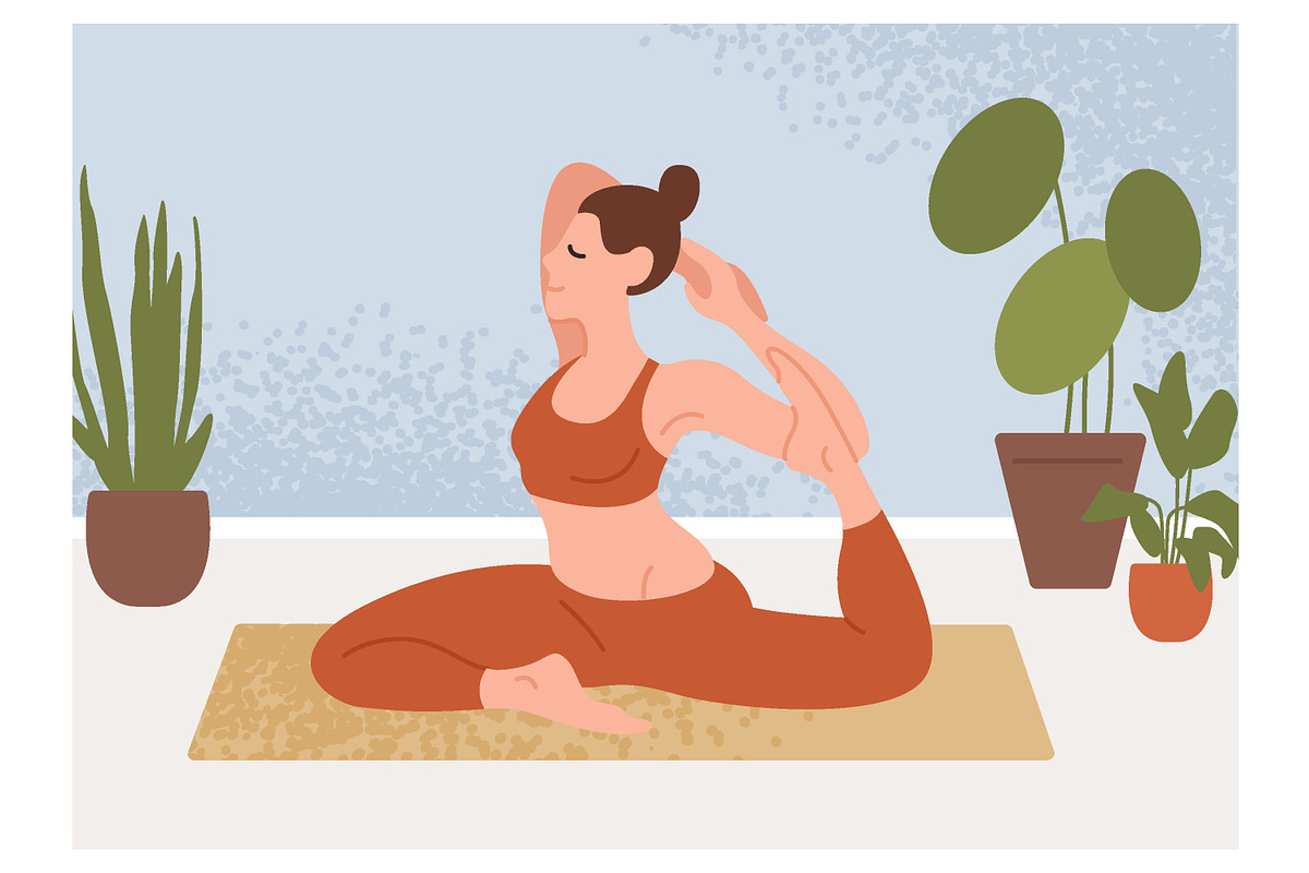 Woman doing morning yoga, a Sport Illustration by Good Studio (Photo 2 of 4)