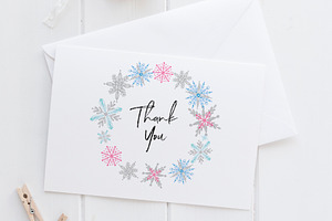 Snow Snowflakes Border