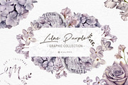 Lilac Purple Watercolor Flowers, an Illustration by May • SHO (Thumbnail 1 of 13)