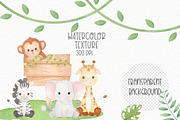 Safari Friends Watercolor Clipart, an Illustration by Estúdio Lin (Thumbnail 6 of 6)