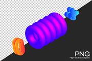 200 Geometry 3D PNG Shapes, an Object Graphic by Graphicdome (Thumbnail 4 of 12)