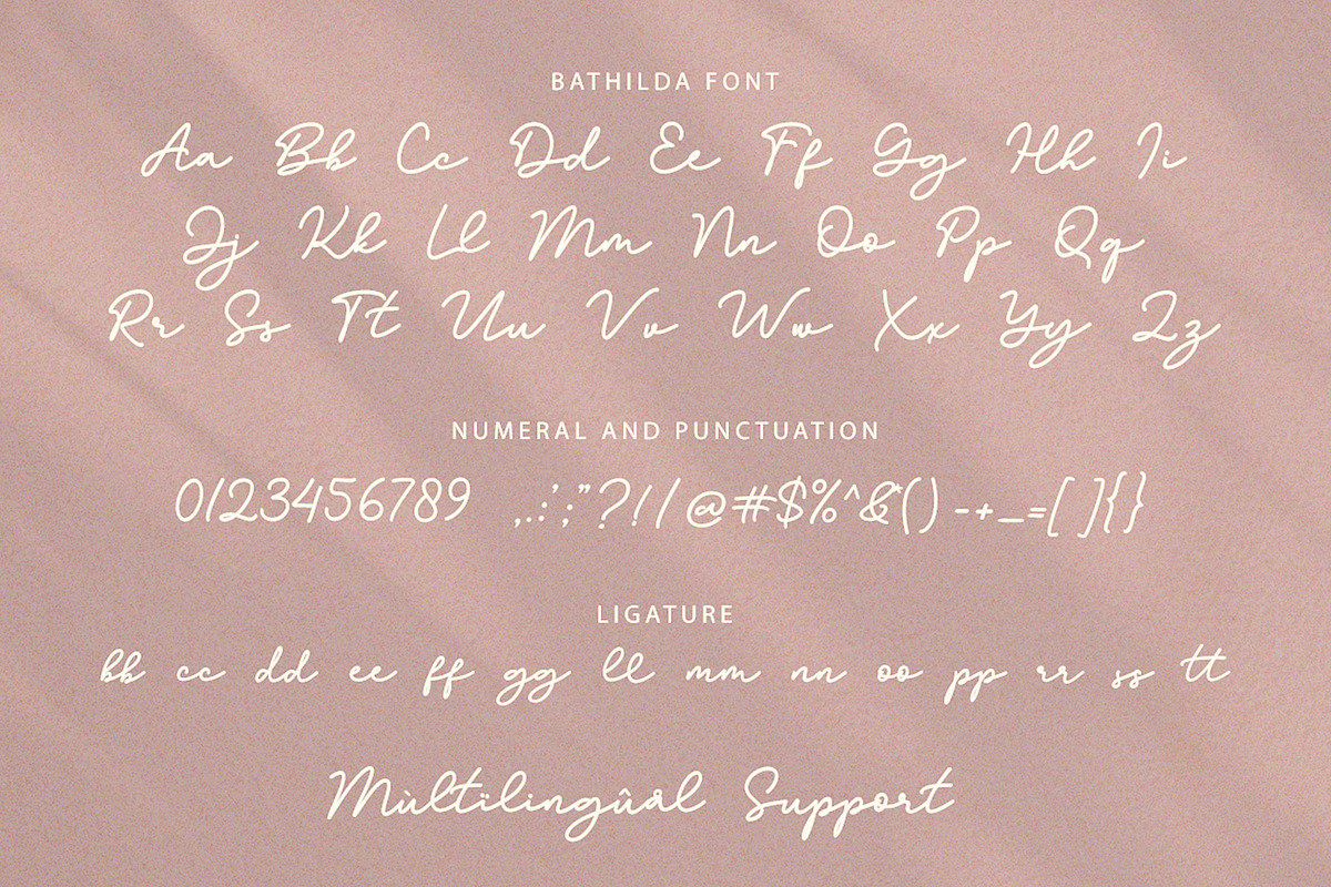 SALE! Bathilda / Monoline Font, a Script Font by Subectype Studio (Photo 11 of 11)