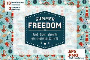 Summer Freedom patterns and elements