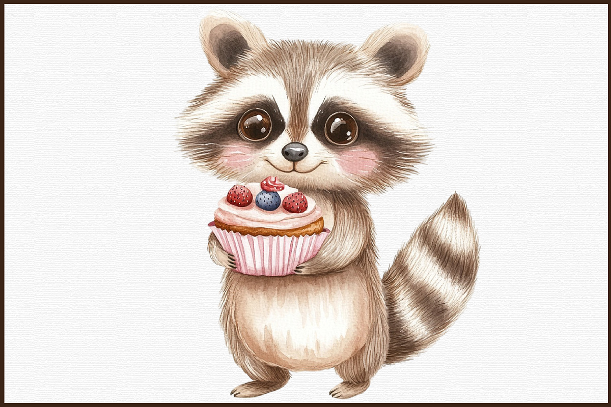 Watercolor Sweets Cute Bakery Animal, an Illustration by Sublimation Artist (Photo 3 of 6)