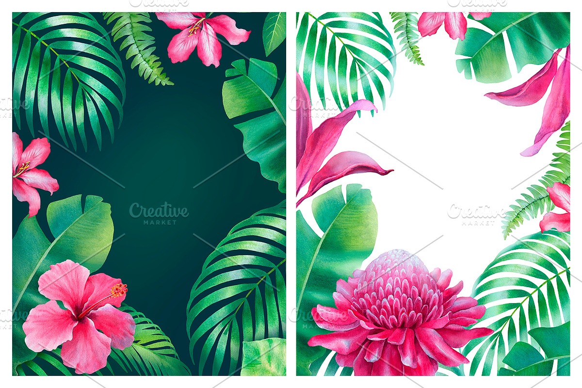Tropical flora, a Texture Illustration by Sundra (Photo 12 of 15)