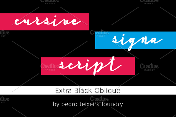 Cursive Signa Script Extra Black Obl preview 3