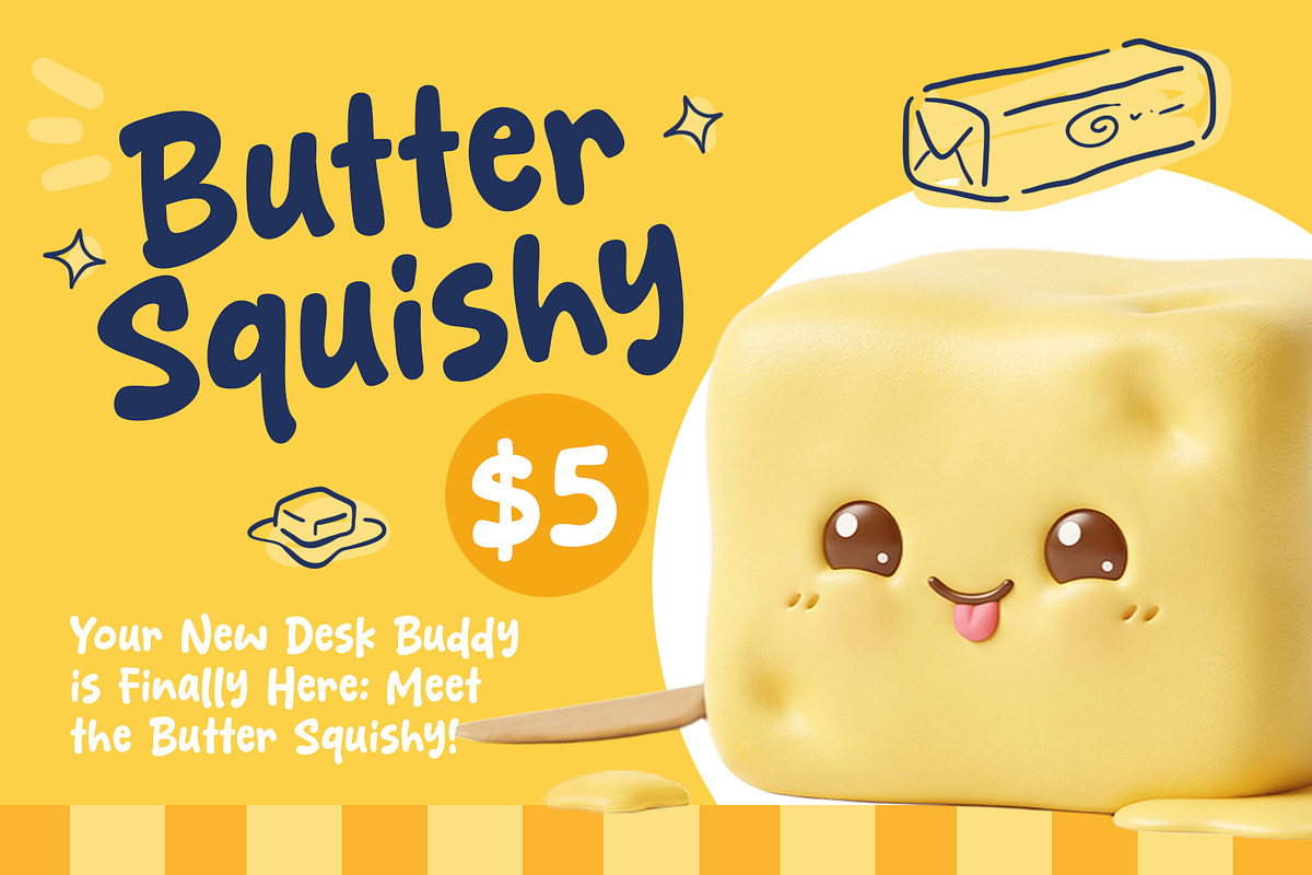 Butter Squishy - A Fun & Cozy Font, a Handwritten Font by khurasan (Photo 2 of 6)