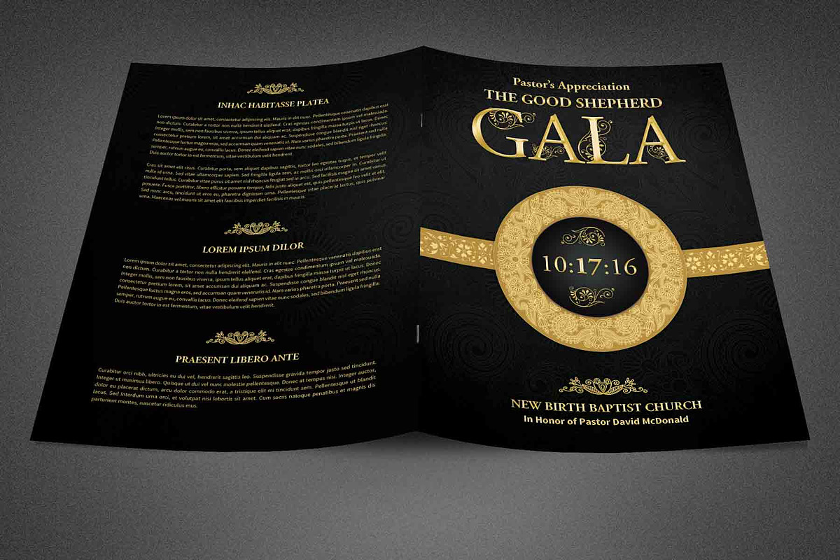 Pastor Appreciation Event Program, a Brochure Template by loswl (Photo 3 of 3)