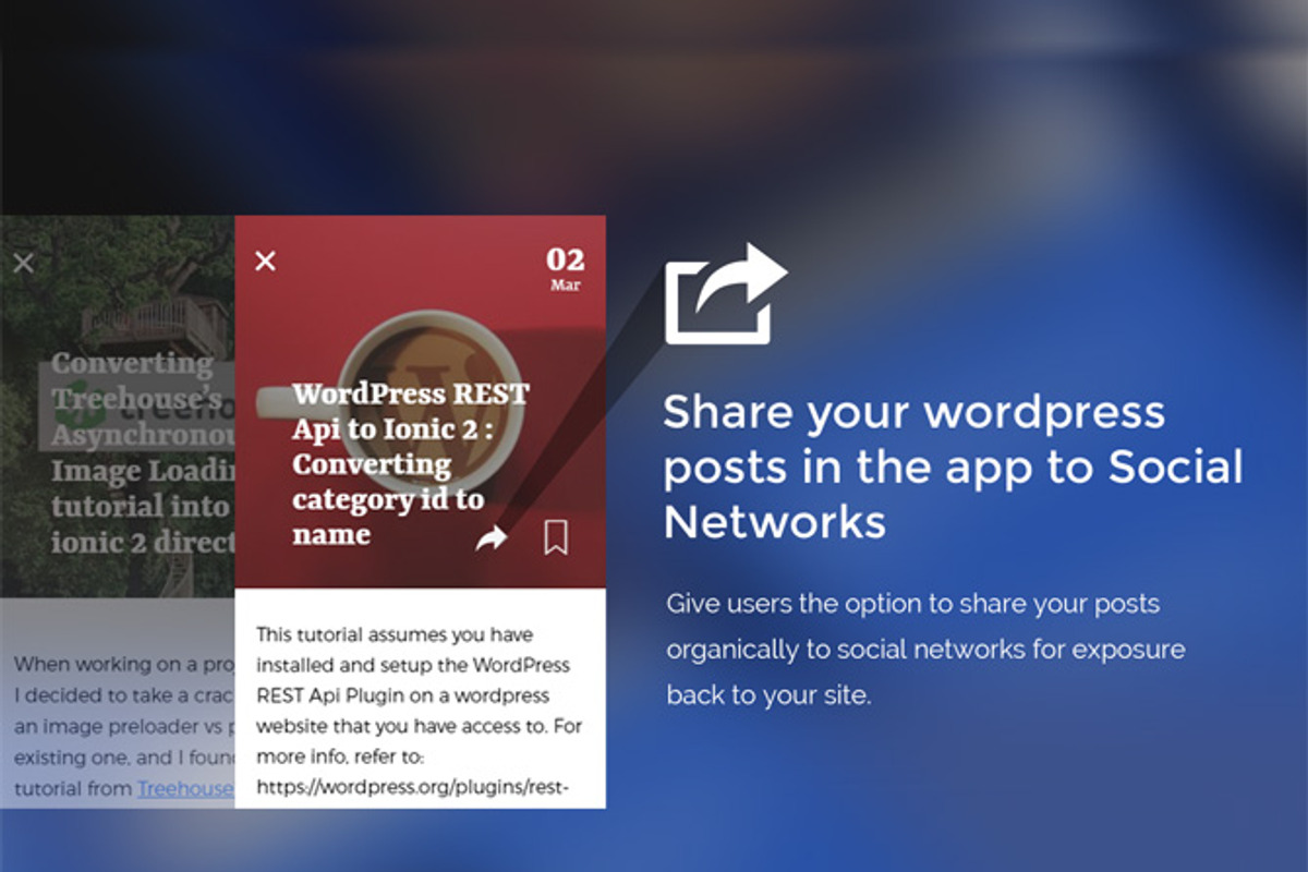 Magaza: WordPress managed Ionic2 app, a HTML Template by Audacitus (Photo 4 of 5)