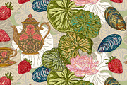 Lotus Garden Vintage Vector, a Pattern Graphic by NayaChu (Thumbnail 8 of 9)