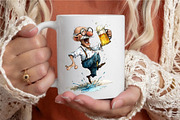 Funny Beer Drinking Grandpa Clipart, an Illustration by designcity5 (Thumbnail 5 of 5)