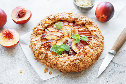 Homemade  galette with peaches., a Food & Drink Photo by Olena Rudo
