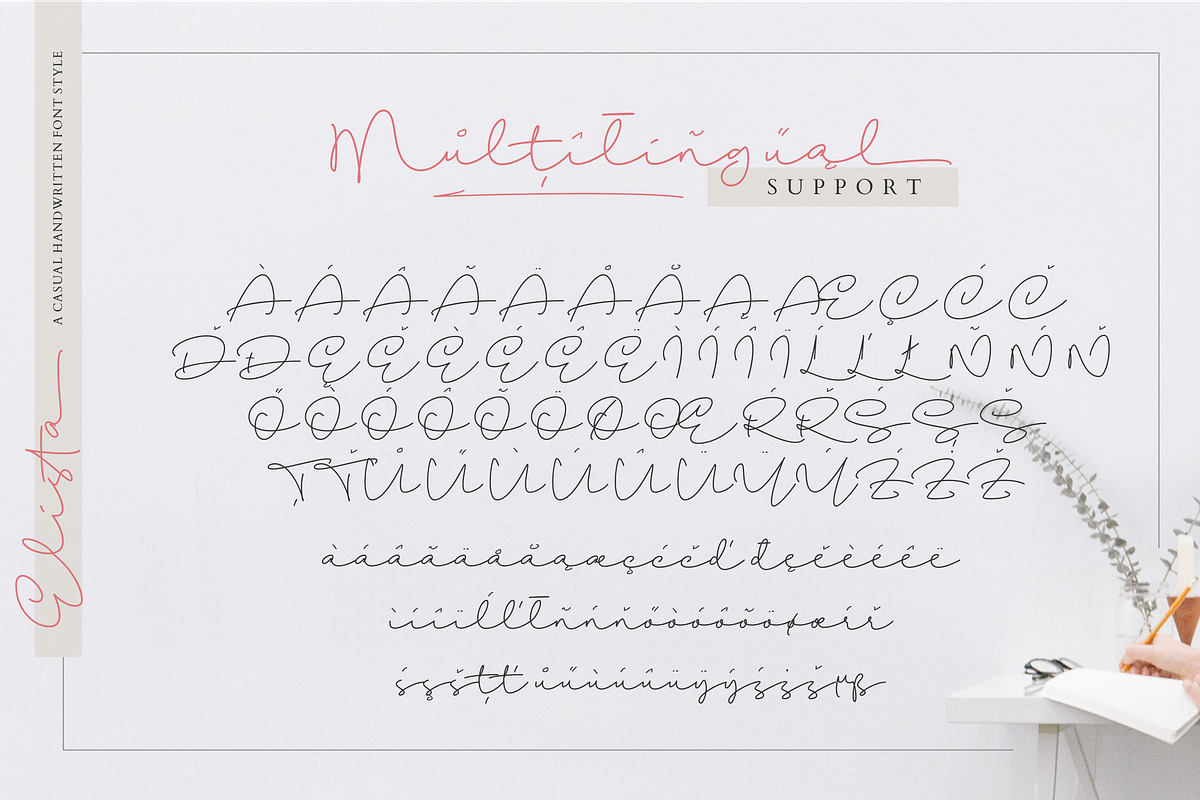 Elista // A Casual Handwritten Font, a Script Font by Walkeren (Photo 14 of 18)