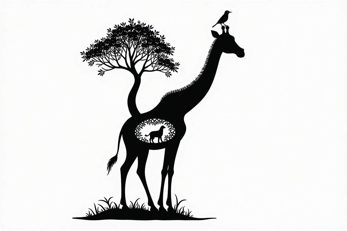 Giraffe Silhouette Vector design, an Illustration by Amazin_art (Photo 18 of 21)