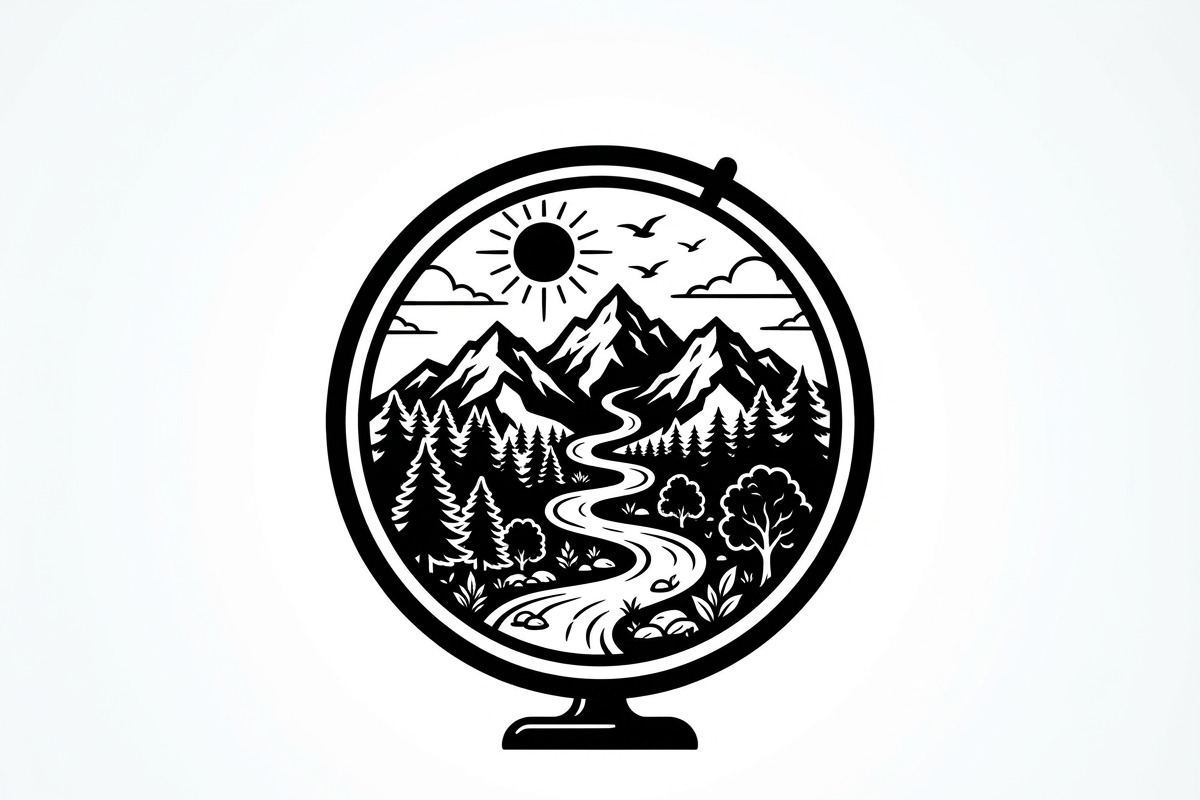 60 Eco Globe Landscape Silhouette, a Technology Illustration by Amazin_art (Photo 13 of 29)