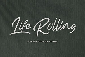 Life Rolling - Handwritten Script, a Script Font by Typefactoryco