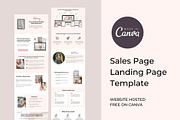 Landing Page Sales Page Canva, a Landing Page Template by Deepa Template Studio (Thumbnail 1 of 9)