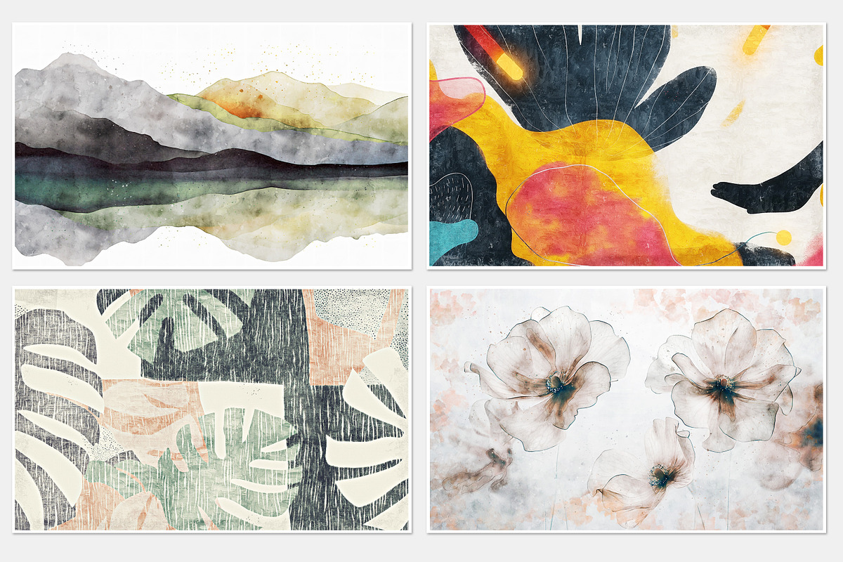 Abstract watercolor wallpaper, a Wallpaper Graphic by DamonYang's shop (Photo 3 of 7)