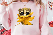 Whimsical Autumn Cat Clipart, a Seasonal Illustration by CreationArt (Thumbnail 4 of 6)