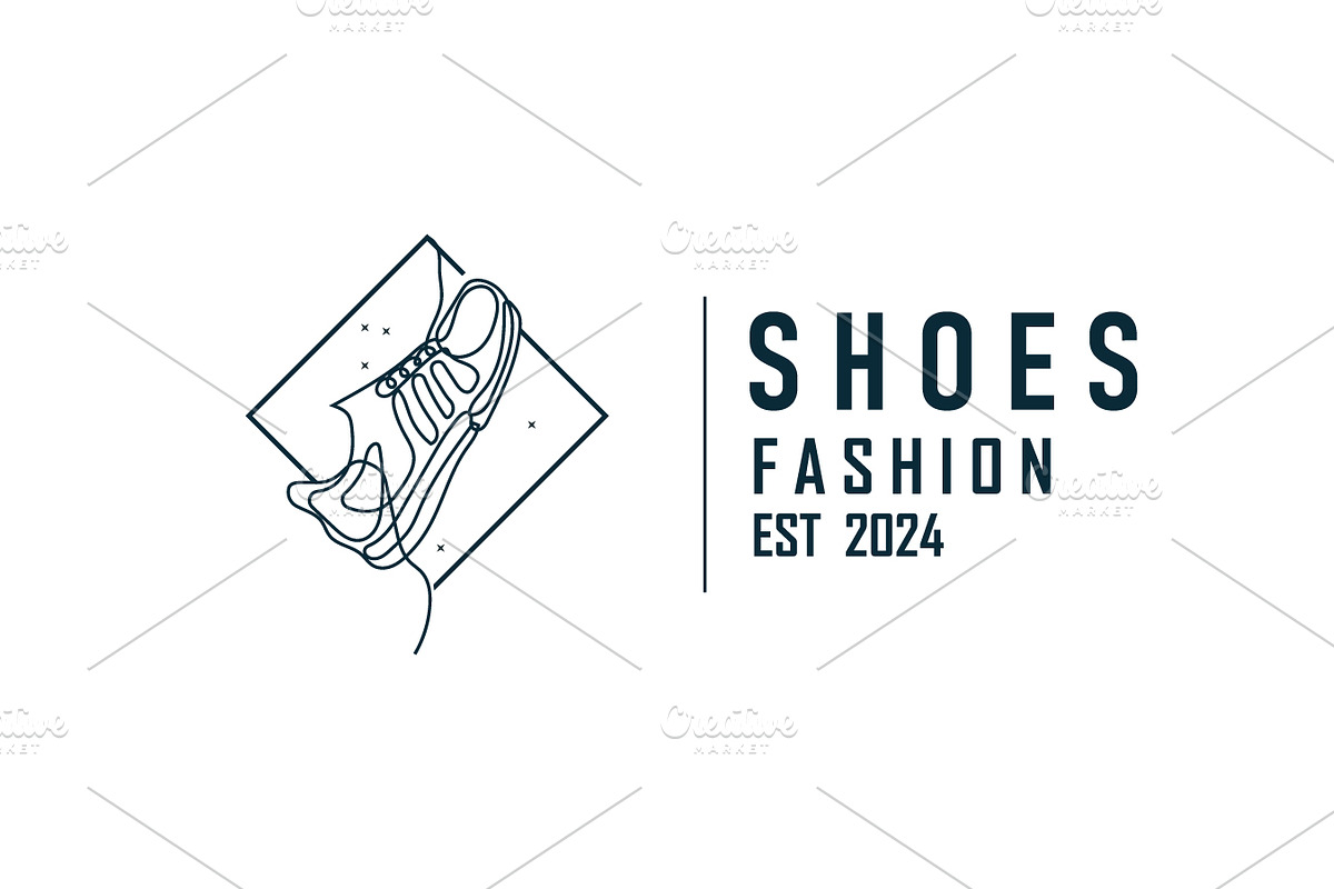 Shoe Logo Line Style Sneaker Design, a Branding & Logo Template by Maylianaw28