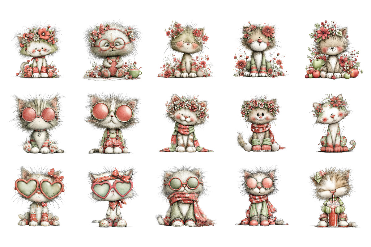 Whimsical summer clipart bundle, an Illustration by SinaCreation (Photo 2 of 11)