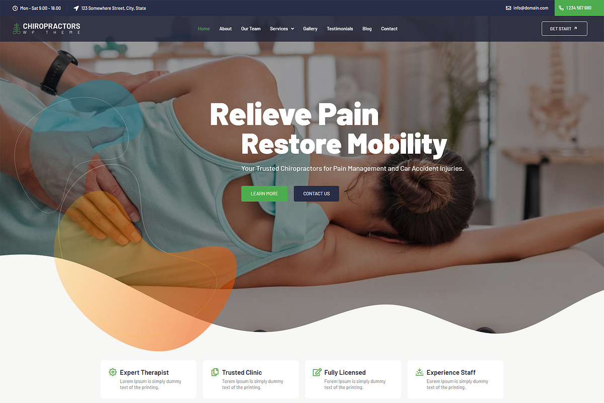 Chiropractors WordPress Theme