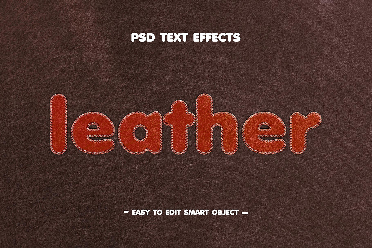 Editable Leather Text Effect Bundle, a Layer Style Add-On by Photoshop Action (Photo 13 of 15)