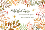 Autumn leaves watercolor collection, a Seasonal Illustration by alenaganzhela (Thumbnail 1 of 11)