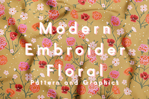 Modern Embroider Floral