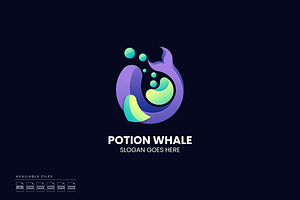 Potion Whale Gradient Colorful Logo, a Branding & Logo Template by Zeer Graphic