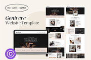 Geniveve Website Template for Divi, a WordPress Template by Studio La Luna (Thumbnail 1 of 6)