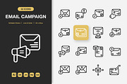 Email Campaign Icons, an Icon by Spacepixel Creative (Thumbnail 1 of 3)