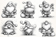 Santa Sketch,Christmas Clipart, an Illustration by Libby Wishes (Thumbnail 3 of 9)