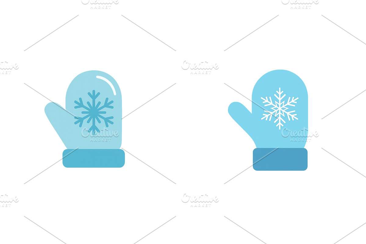 Colorful winter mittens with, an Object Illustration by ZinetroN