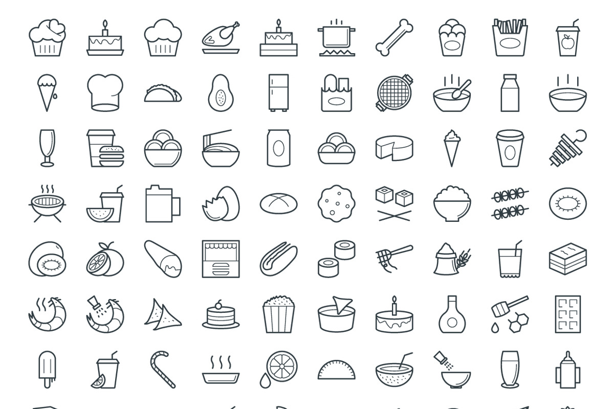 300+ Food Vector Icons, an Outline Icon by Vectors Market (Photo 5 of 5)