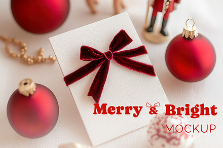 Merry and Bright Christmas Mockup