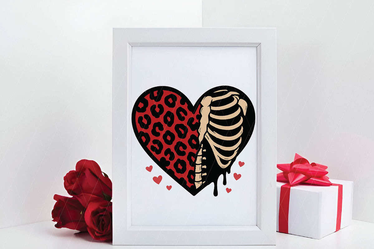 Valentine Skeleton Ribs Leopard Hear, an Illustration by DreamPrint404 (Photo 6 of 8)