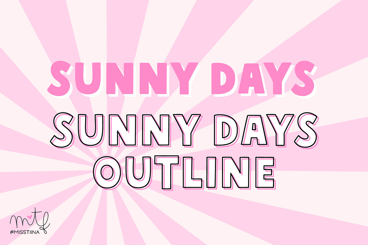 Sunny Days Font Duo, a Sans Serif Font by Miss Tiina (Photo 1 of 5)