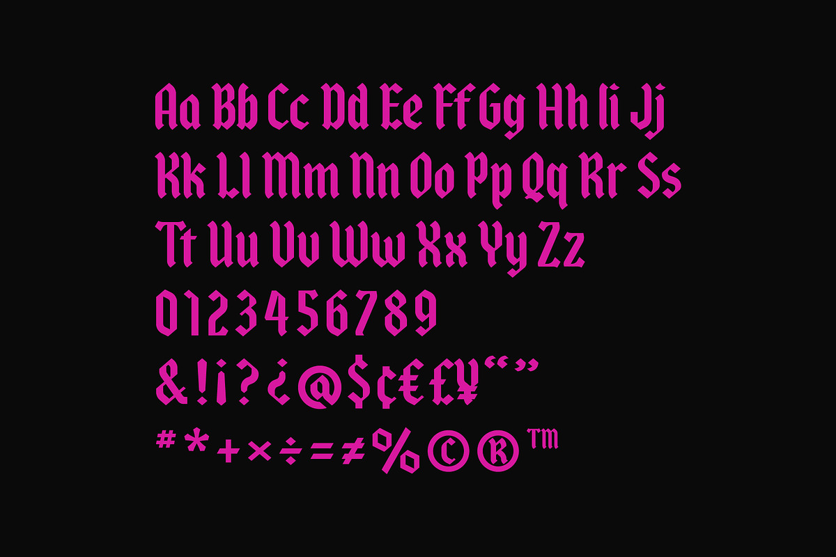 Nonemore Blackletter Display Font, a Blackletter Font by Tim Hankins Design (Photo 3 of 8)