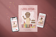Birthday Girl Invitation - Flyer Med, a Poster Template by SlideFactory (Thumbnail 1 of 4)