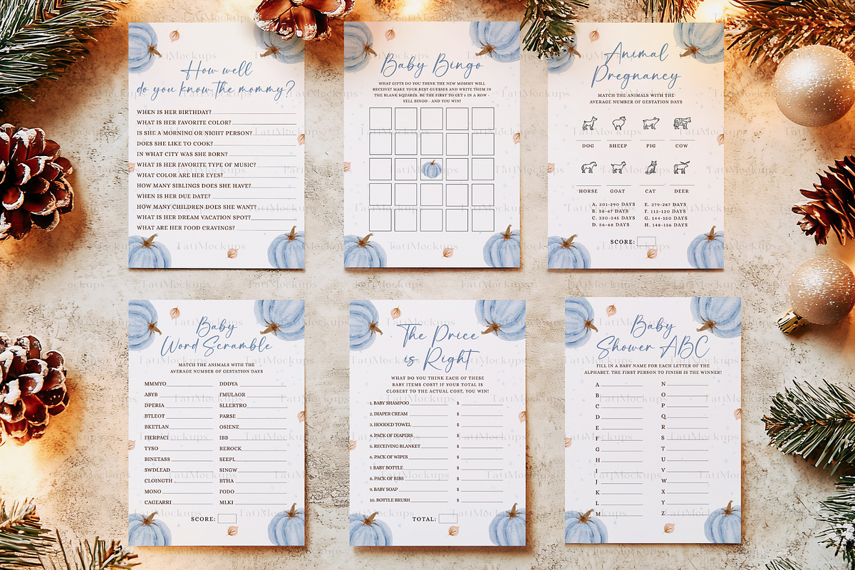 Set of Card Mockup, Shower Games, a Product Mockup by TatiMockup (Photo 4 of 4)